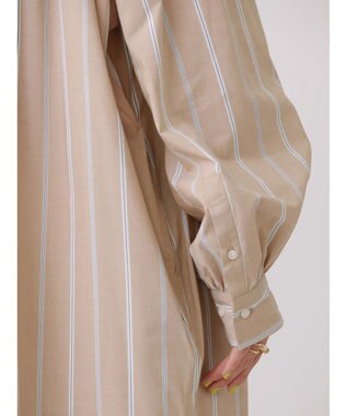 AMERICAN HOLIC バックギャザーシャツワンピース Stripe