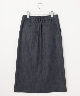 J.PRESS LADIES 【WEB限定】セルロースシャンブレー ナロー スカート 【WEB限定】ネイビー系