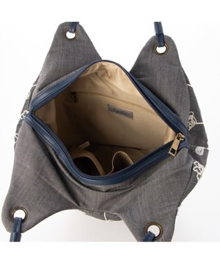 UNBILLION カシュカシュ cachecache / バケツ刺繍トートバッグ ダークネイビー