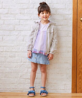 ANY KIDS フード取り外し リバーシブル ブルゾン ライトベージュ