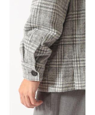 DAKS グレーチェック テーラード オーバーシャツ グレー