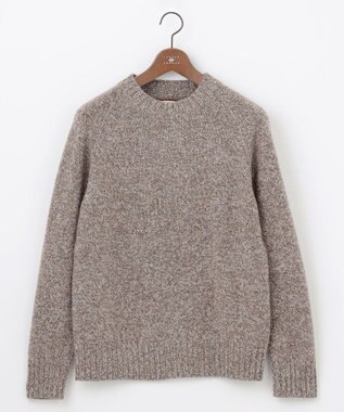 JOSEPH ABBOUD MOUNTAIN 【WEB限定・SPACE/イタリア糸使用/軽く暖かい/豊富なカラー】 ラムウール　クルーネック ニット ブラウン系