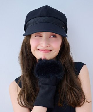 TOCCA 【百田夏菜子さん着用】【サイズ調整可】BELTED GROSGRAIN キャスケット 帽子 ブラック系