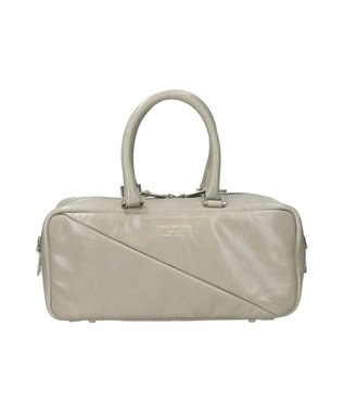 INTER-CHAUSSURES 【CHRISTIAN VILLA】ミディアムサイズレザーハンドルバッグ ライトグレー