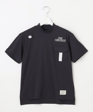 PW CIRCULUS 【吸水速乾 / UV遮蔽率96.3% UVカット / ストレッチ】【WOMEN】ポケットモックT ゴルフウェア レディース ブラック系