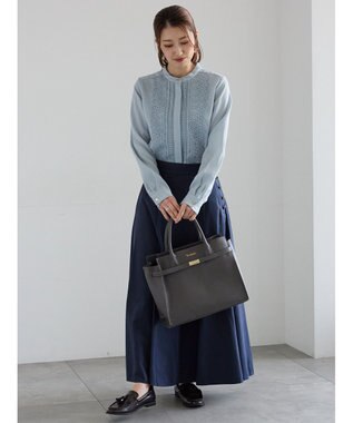 Te chichi フロントレースブラウス ブルー