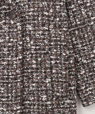 JOSEPH ウールツィード　ダブルブレステッドコート Black combo