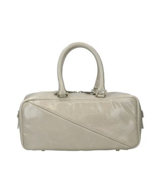 INTER-CHAUSSURES 【CHRISTIAN VILLA】ミディアムサイズレザーハンドルバッグ ライトグレー