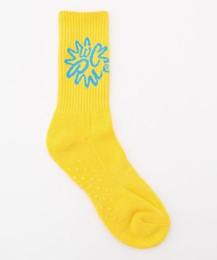 PW CIRCULUS 【虫よけ加工】【MEN】サークルロゴ ミドルソックス  ゴルフ イエロー系