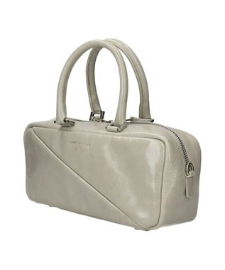 INTER-CHAUSSURES 【CHRISTIAN VILLA】ミディアムサイズレザーハンドルバッグ ライトグレー