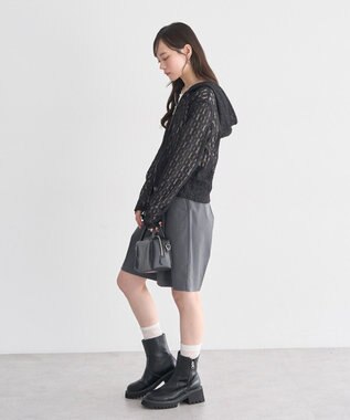 earth music&ecology レースパーカー Black