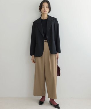 組曲 【加藤ローサさん着用】ハンサムツイル ジャケット ブラック系