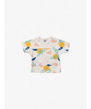 HELLY HANSEN 【ベビー・抗菌防臭・記名ラベル付き】 マイファーストHHプリントセットアップ アイボリー