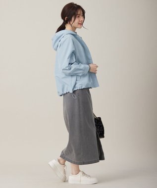 ANY SIS S 【撥水・UVカット・花粉ガード】2WAYラグランフーディ ブルゾン スカイブルー