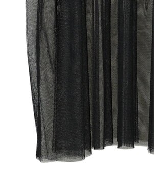 Green Parks チュールシャーリングチュニック Black