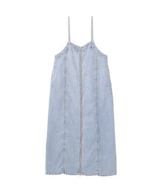 earth music&ecology ダブルジップデニムキャミワンピース Indigo