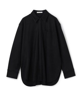 BEIGE， MONTAIGNE / ウールオーバーサイズシャツ Black