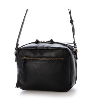 UNBILLION ピークスピーク PEAKSPEAK / 牛革パッチワークスクエアショルダー ブラック