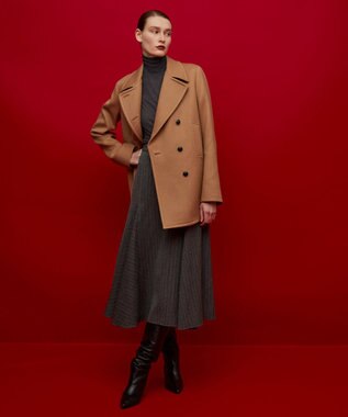 BEIGE， TURENNE / マーメイドスカート Gray×Camel line