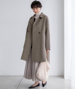 23区 L 【VERYベストアウター大賞「ロングアウター賞」受賞！/滝沢眞規子さん着用】 MANTECOPure リバー チェスターコート モカ系