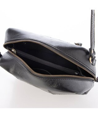 UNBILLION ピークスピーク PEAKSPEAK / 牛革パッチワークスクエアショルダー ブラック