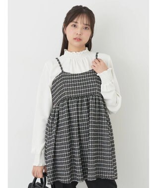 earth music&ecology ツイードキャミチュニック Black