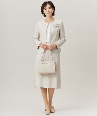 J.PRESS LADIES 【セットアップ対応】Light Tweed スカート ベージュMIX系6