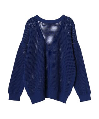 AMERICAN HOLIC ２ＷＡＹメッシュ編みニットカーディガン Off White