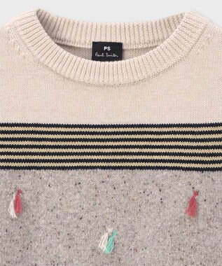Paul Smith タッセルジャカード ベスト ベージュ