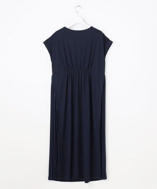 ANY SIS L プリーツ加工 ワンピース ネイビー