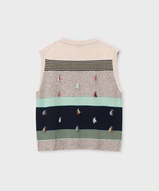 Paul Smith タッセルジャカード ベスト ベージュ