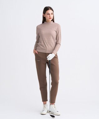 23区GOLF 【WOMEN】モノグラムプリントモックネック ブラウン系5