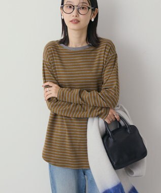 AMERICAN HOLIC アソートラウンドカットプルオーバー Border Camel