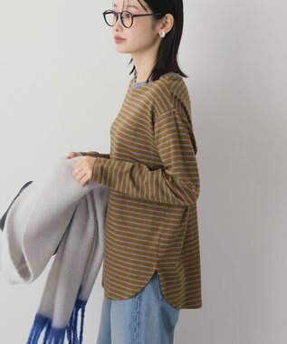 AMERICAN HOLIC アソートラウンドカットプルオーバー Border Camel