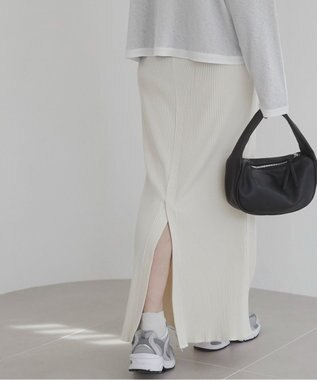 WEGO 【ANGIE VINTAGE】リブマーメイドスカート ホワイトアイボリー
