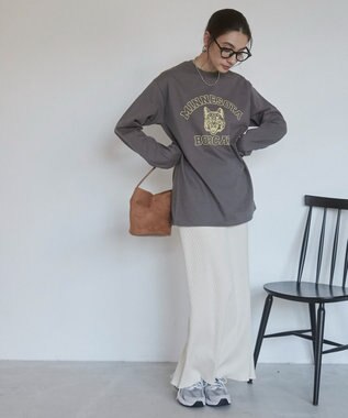 WEGO 【ANGIE VINTAGE】リブマーメイドスカート ホワイトアイボリー