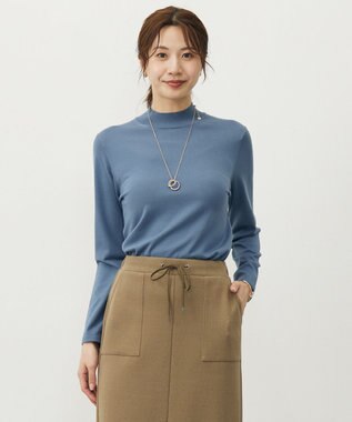 J.PRESS LADIES 【人気のため新色追加】PRINCE ハイネック ニット ブルー系