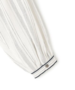 23区 L 【SLOW/一部店舗限定】ストライプエンブロイダリー ブラウス ホワイト系1