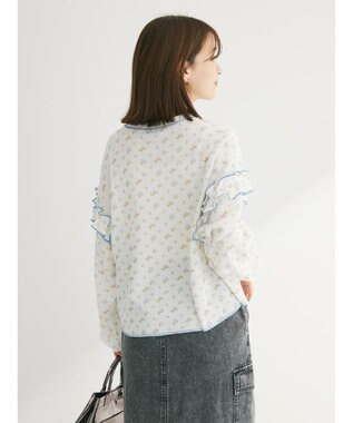 Green Parks ・Ｄｏｕｂｌｅ　Ｆｌａｇｓ　フラワーｐｔワッフルロンＴＥＥ Off White