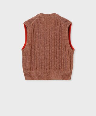 Paul Smith グリッター ニット ベスト ブラウン