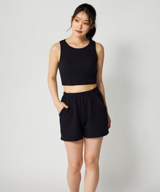 OP／FILA 【Ocean Pacific】ドロストTシャツ付き４点セット水着 ブラック