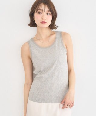 earth music&ecology エッジチュールラメテレコタンクトップ