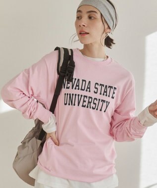 WEGO 【ANGIE VINTAGE】GILDAN カレッジロゴ オーバーサイズ プリント ロンT 柄30