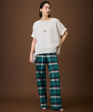 自由区 L 【人気素材・新色追加】ラスティックメッシュドルマンスリーブ Tブラウス ［新色］オフ