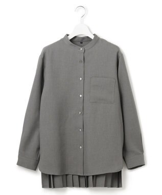 J.PRESS YORK STREET 【WOMEN】バックプリーツブラウス グレー系