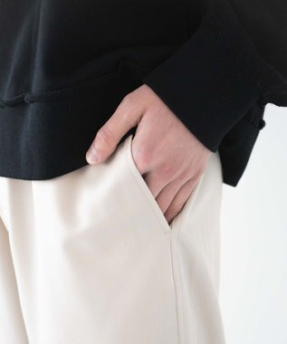 WEGO 【ウエストゴム/SMLサイズ展開】TRイージーストレートパンツ ライトベージュ