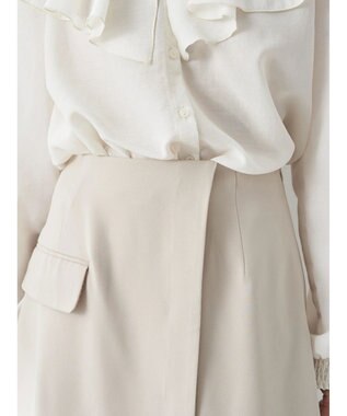 earth music&ecology ラップミニスカート Light Beige