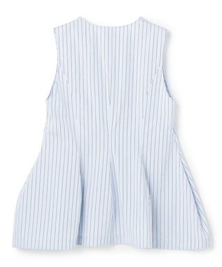 uncrave THOMAS MASON ペプラムジレブラウス ブルーストライプ