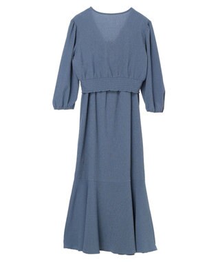 earth music&ecology ＳＥＴ２点カシュクールプルオーバー＋ワンピース Blue