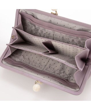 UNBILLION ペルケ perche / アクリル玉がま口長財布 ラベンダー